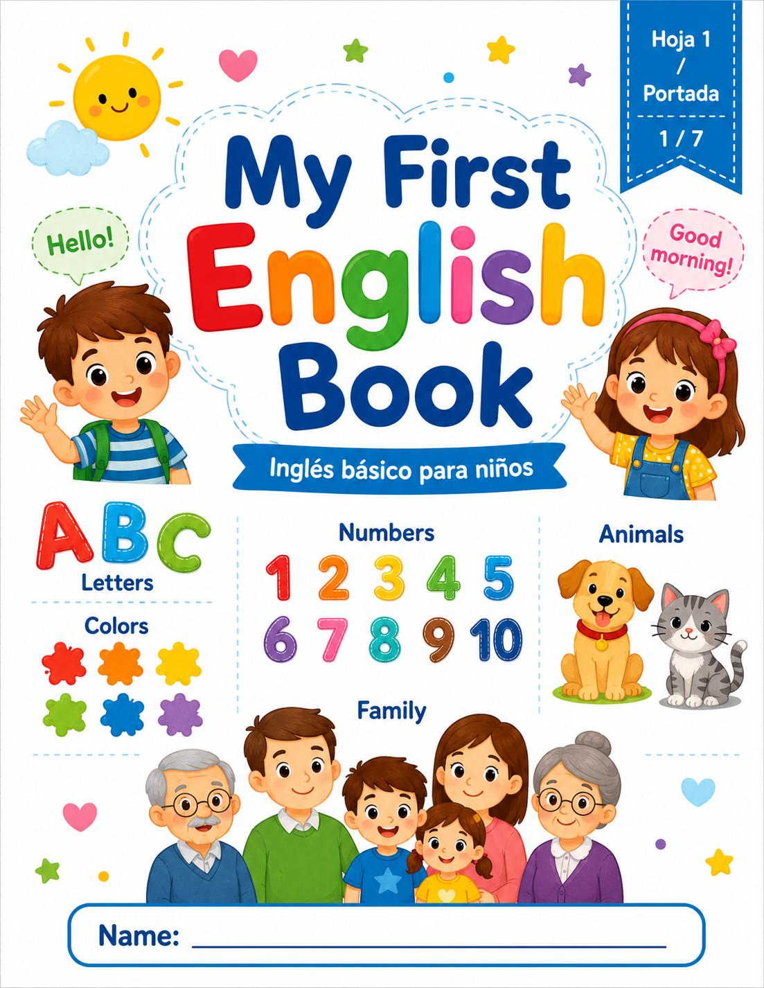 Libro de Inglés Básico para Niños de Primaria | My First English Book