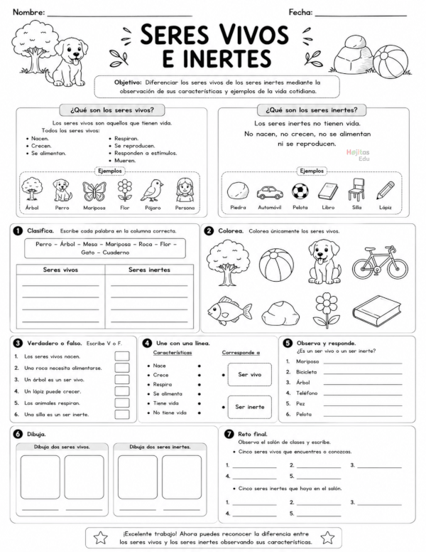 Seres Vivos y Seres Inertes