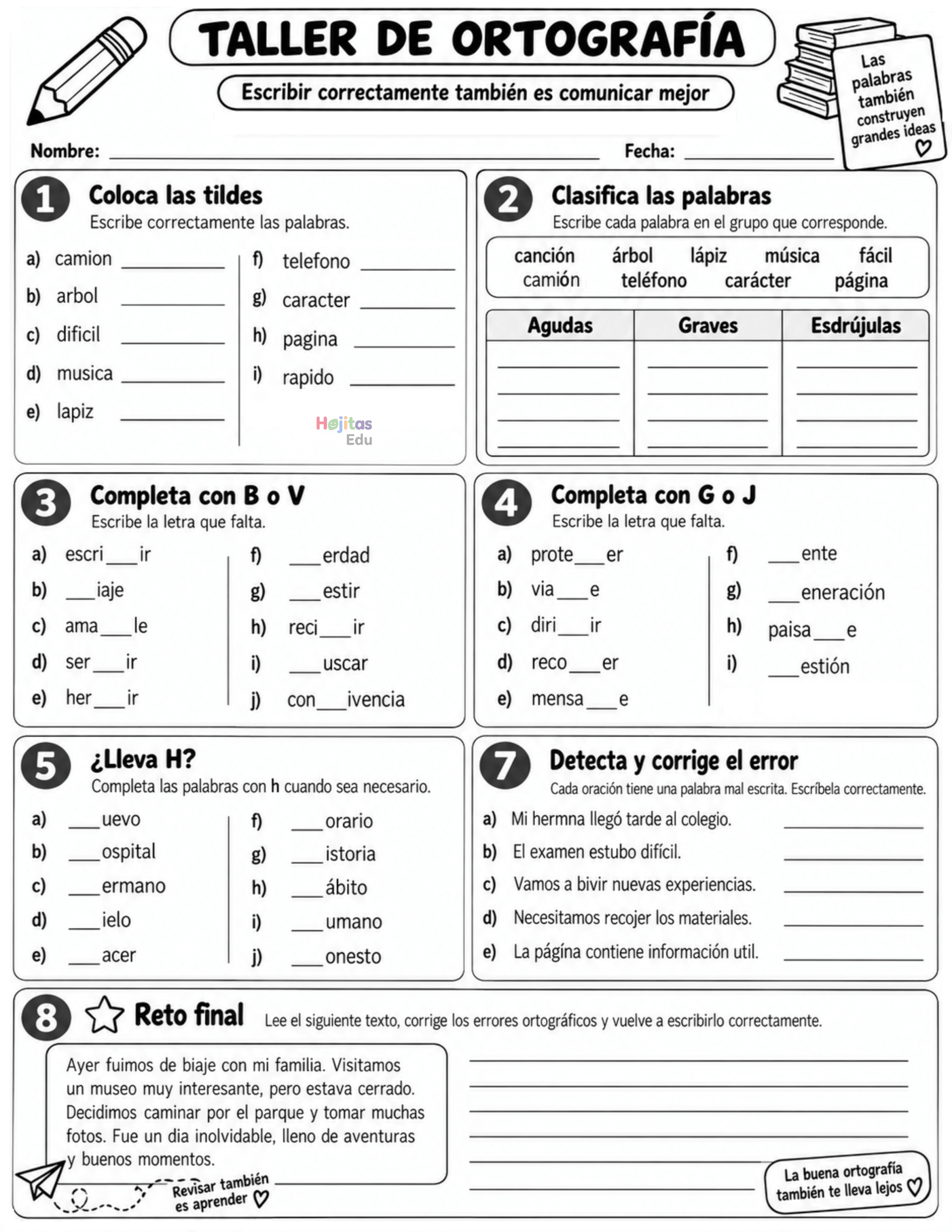 Taller de Ortografía