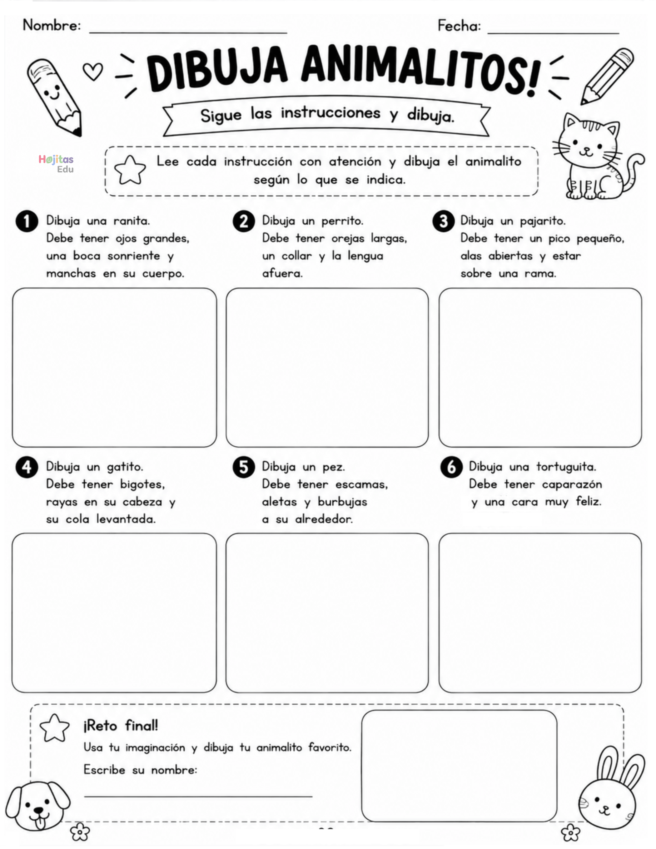 Dibuja Animalitos para Niños