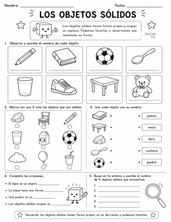 Los Objetos Sólidos: Características y Ejercicios