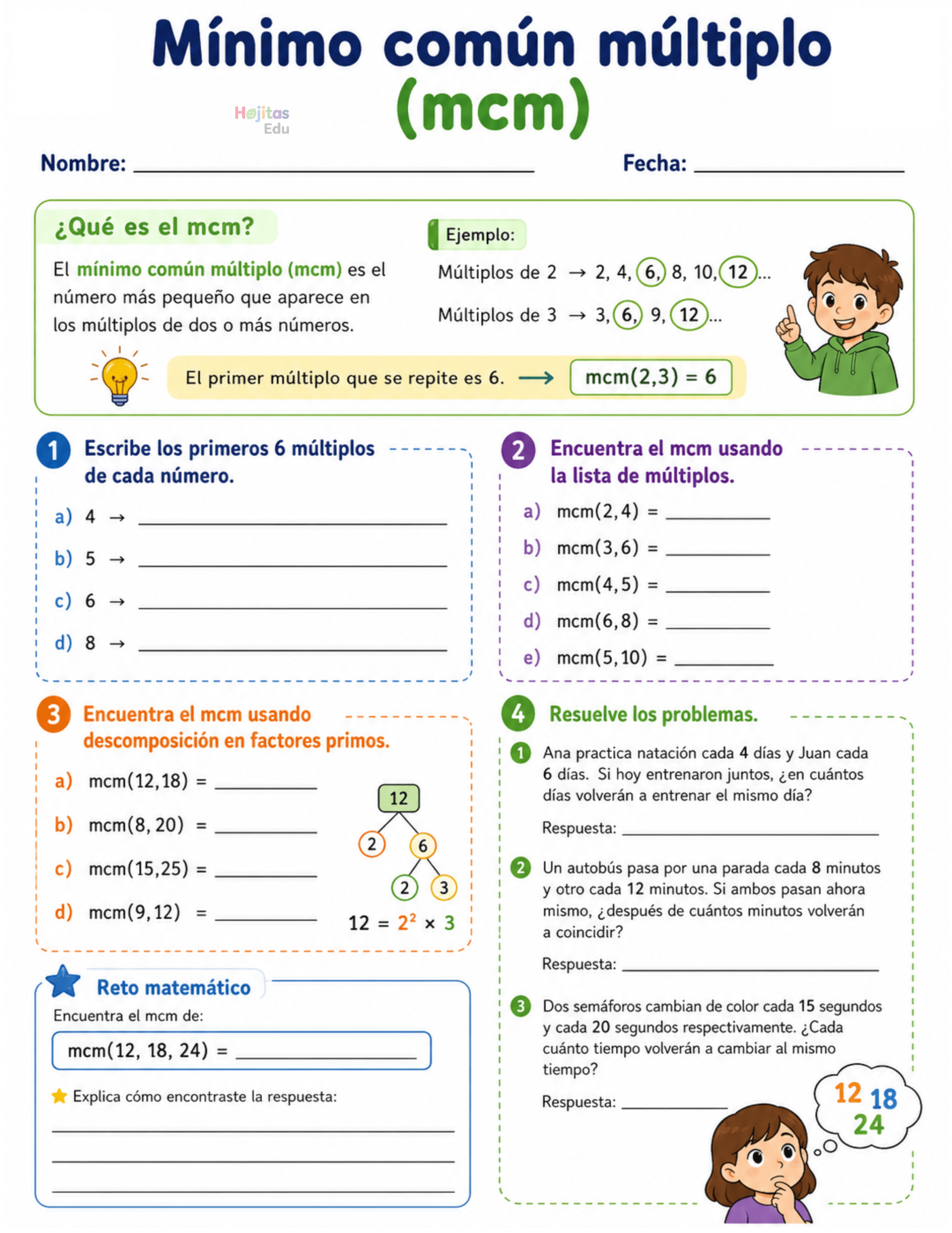 Mínimo Común Múltiplo (MCM)