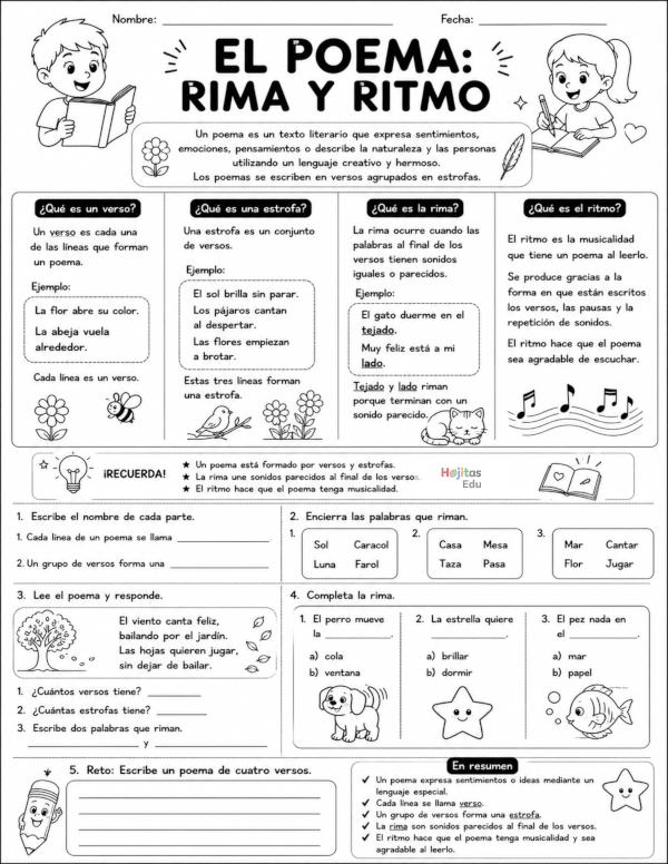El poema, la rima y el ritmo